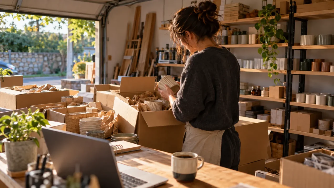 Bir garajda ilk stok kutularını açan girişimci – E-Ticarete Nasıl Başlanır