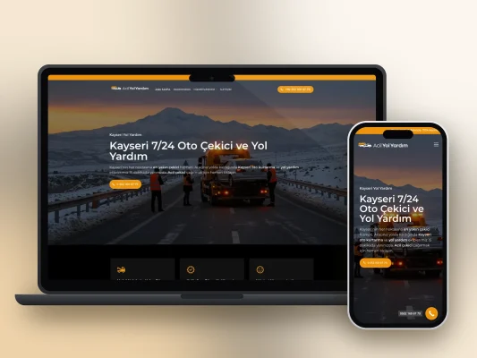 Acil Yol Yardım Kayseri web sitesi projesi – A2A Dijital