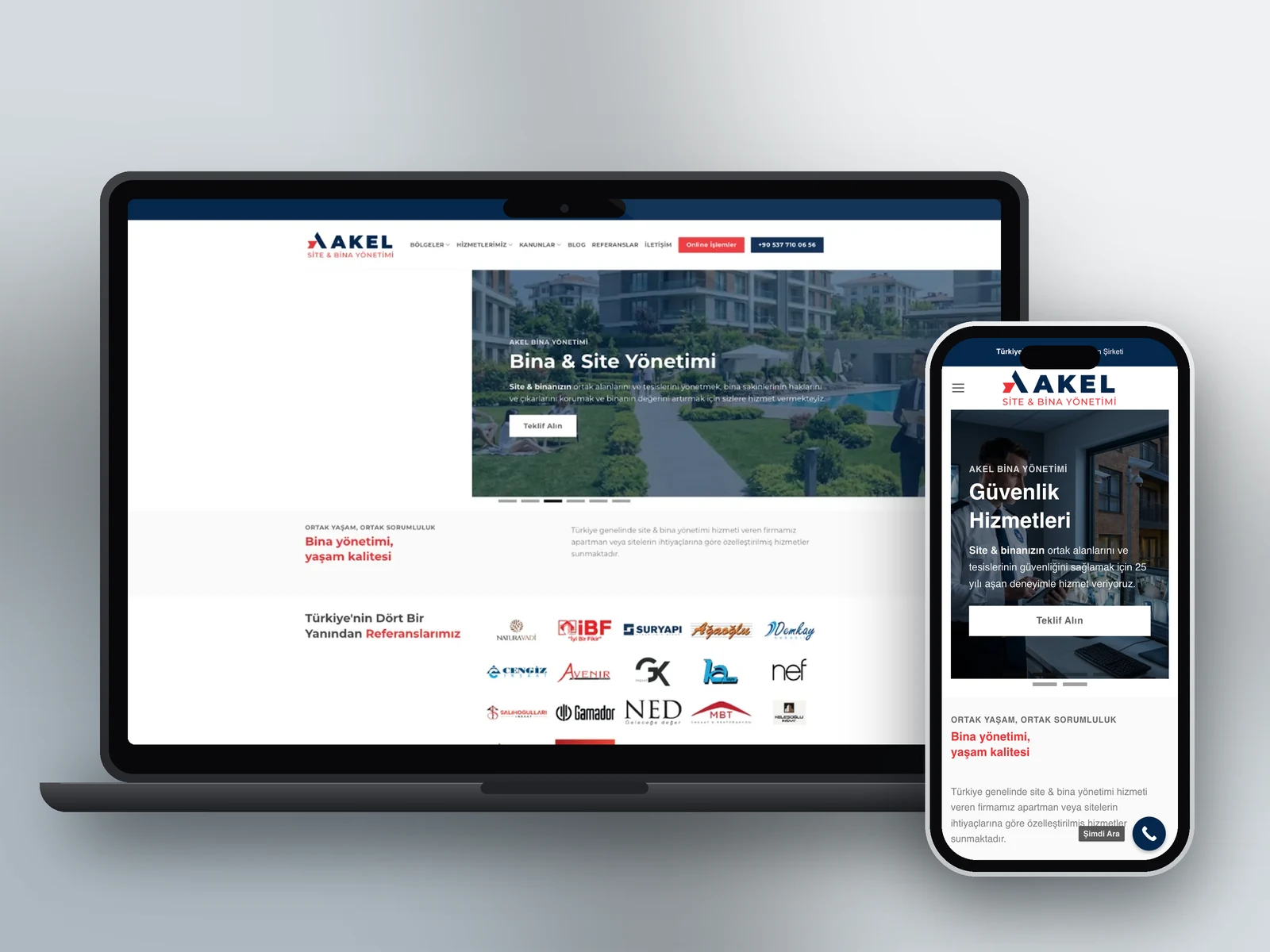 Akel Bina Yönetimi web sitesi projesi – A2A Dijital