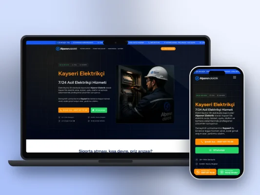 Alperen Elektrik web sitesi projesi – A2A Dijital