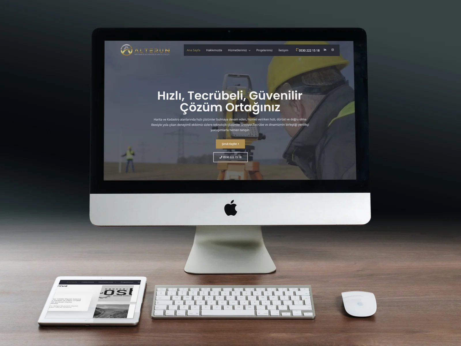 Alterun Yapı Harita Mühendislik web sitesi projesi – A2A Dijital