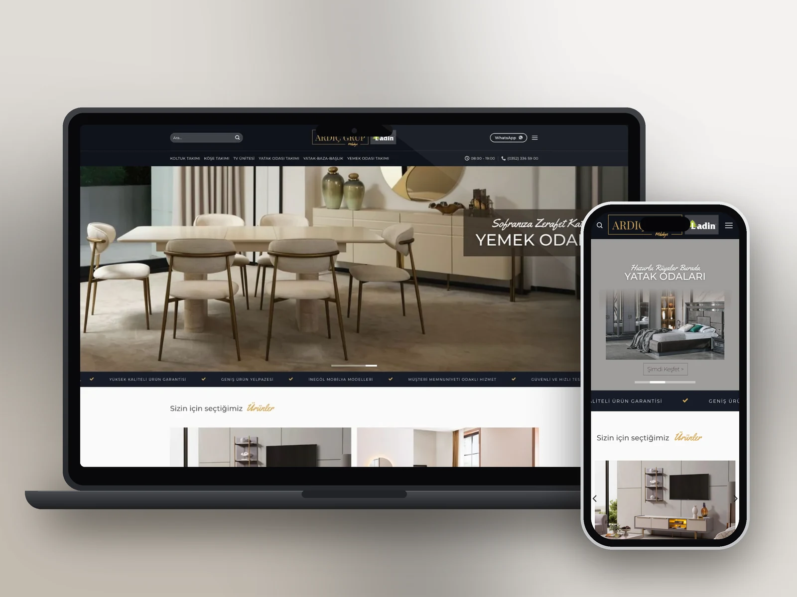 Ardıç Mobilya web sitesi projesi – A2A Dijital