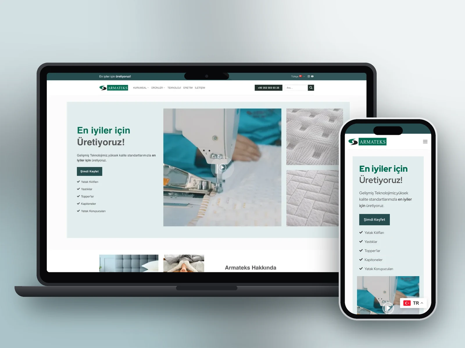 Armateks web sitesi projesi – A2A Dijital