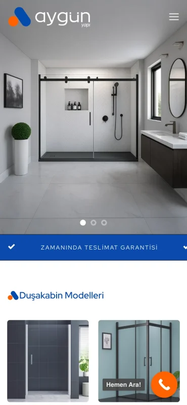 Aygün Yapı mobil görünüm – A2A Dijital