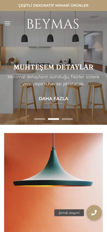 Beymas Tasarım mobil görünüm – A2A Dijital