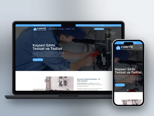 Canıtiz Sıhhi Tesisat web sitesi projesi – A2A Dijital