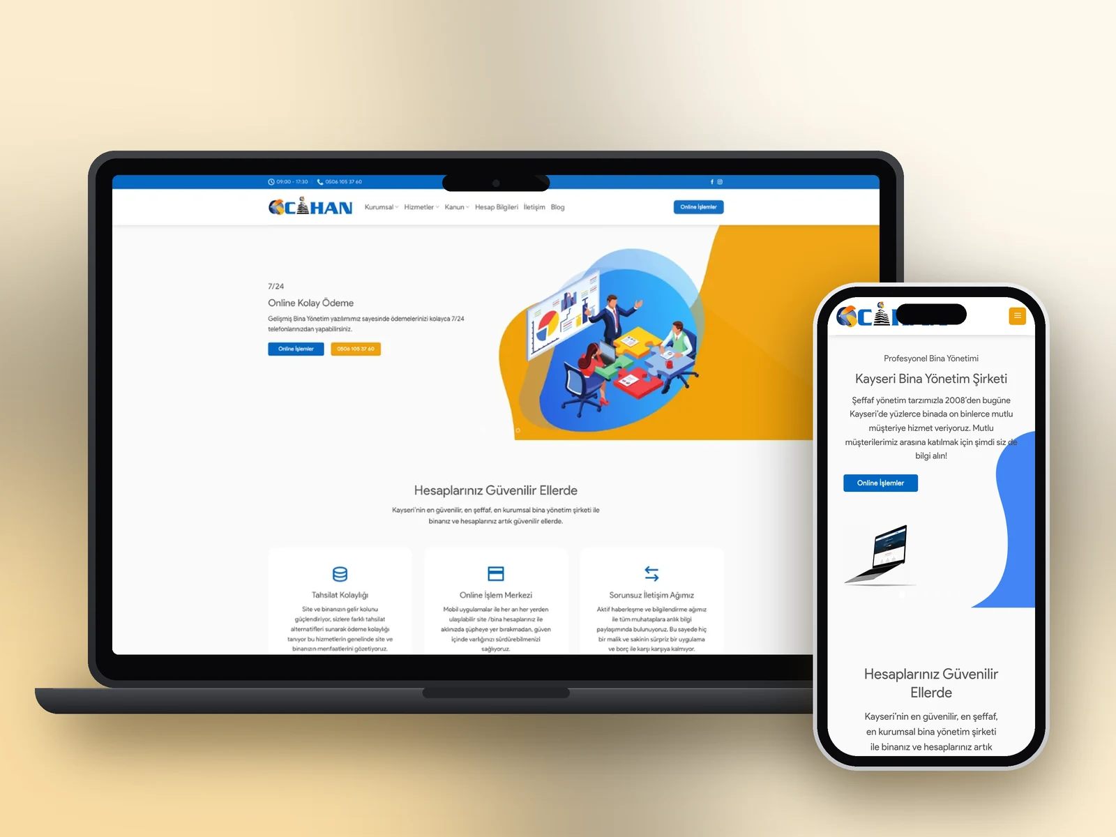 Cihan Bina Yönetimi web sitesi projesi – A2A Dijital