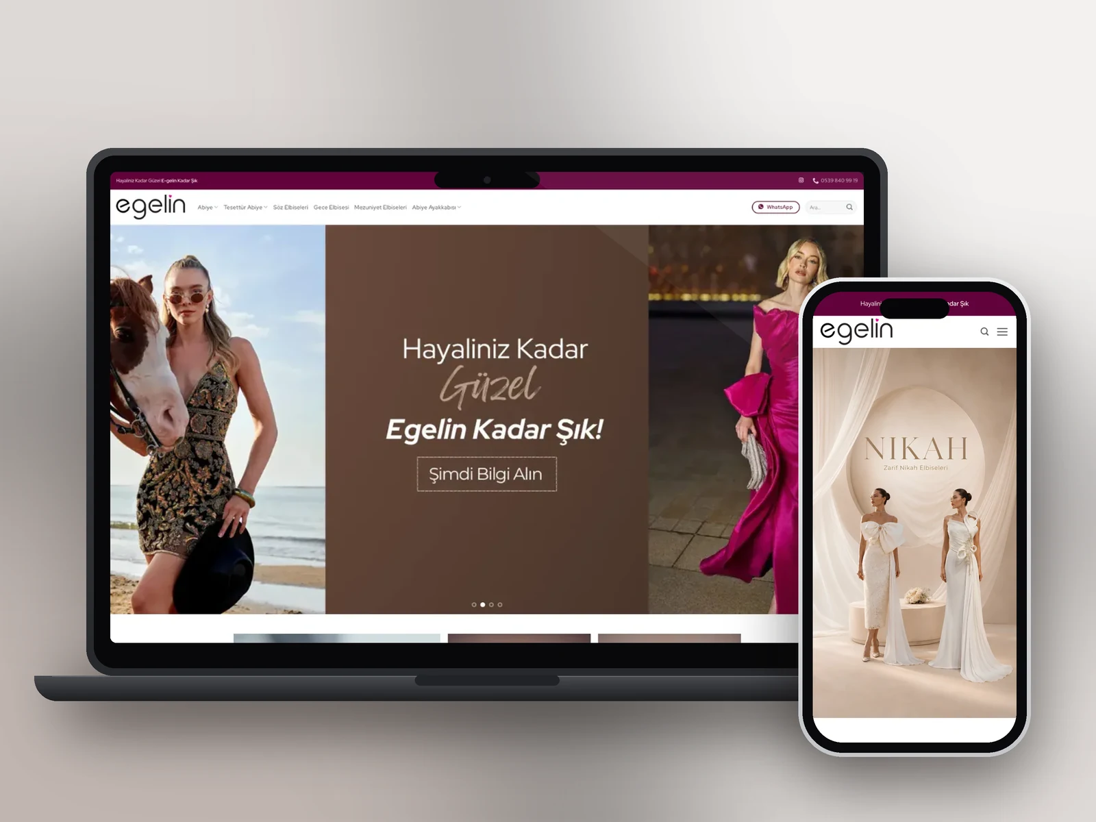 E-Gelin web sitesi projesi – A2A Dijital