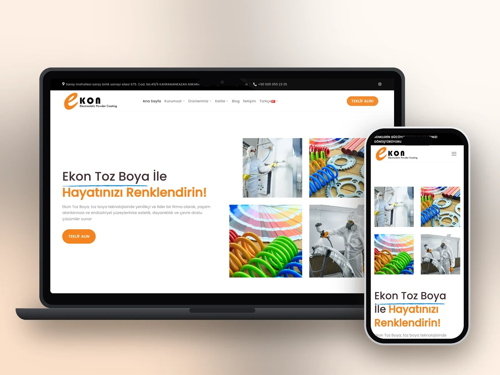 Ekon Toz Boya web sitesi projesi – A2A Dijital