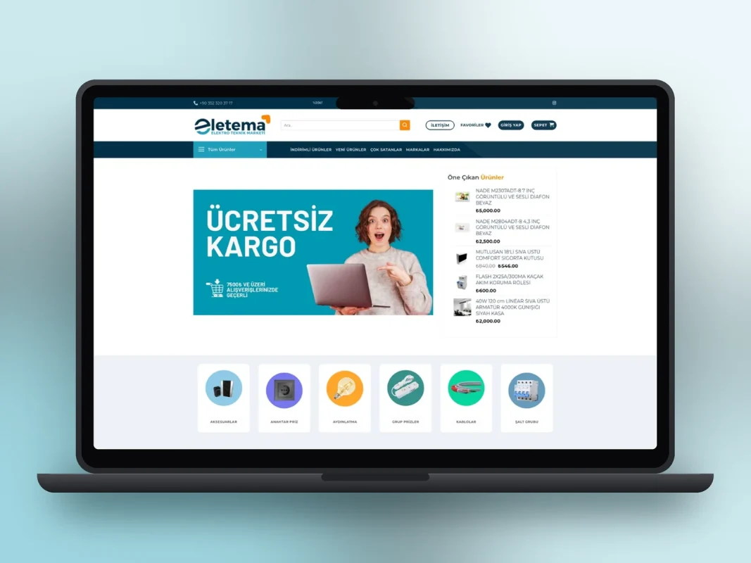 ELETEMA web sitesi projesi – A2A Dijital