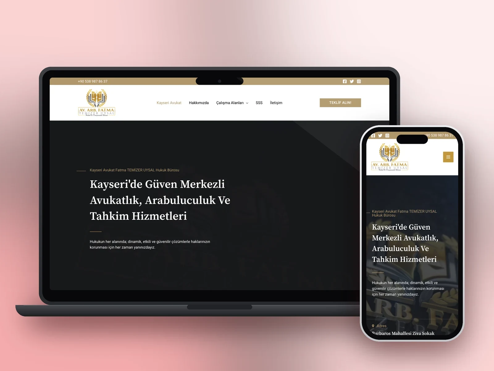 Hukuk Bürosu web sitesi projesi – A2A Dijital