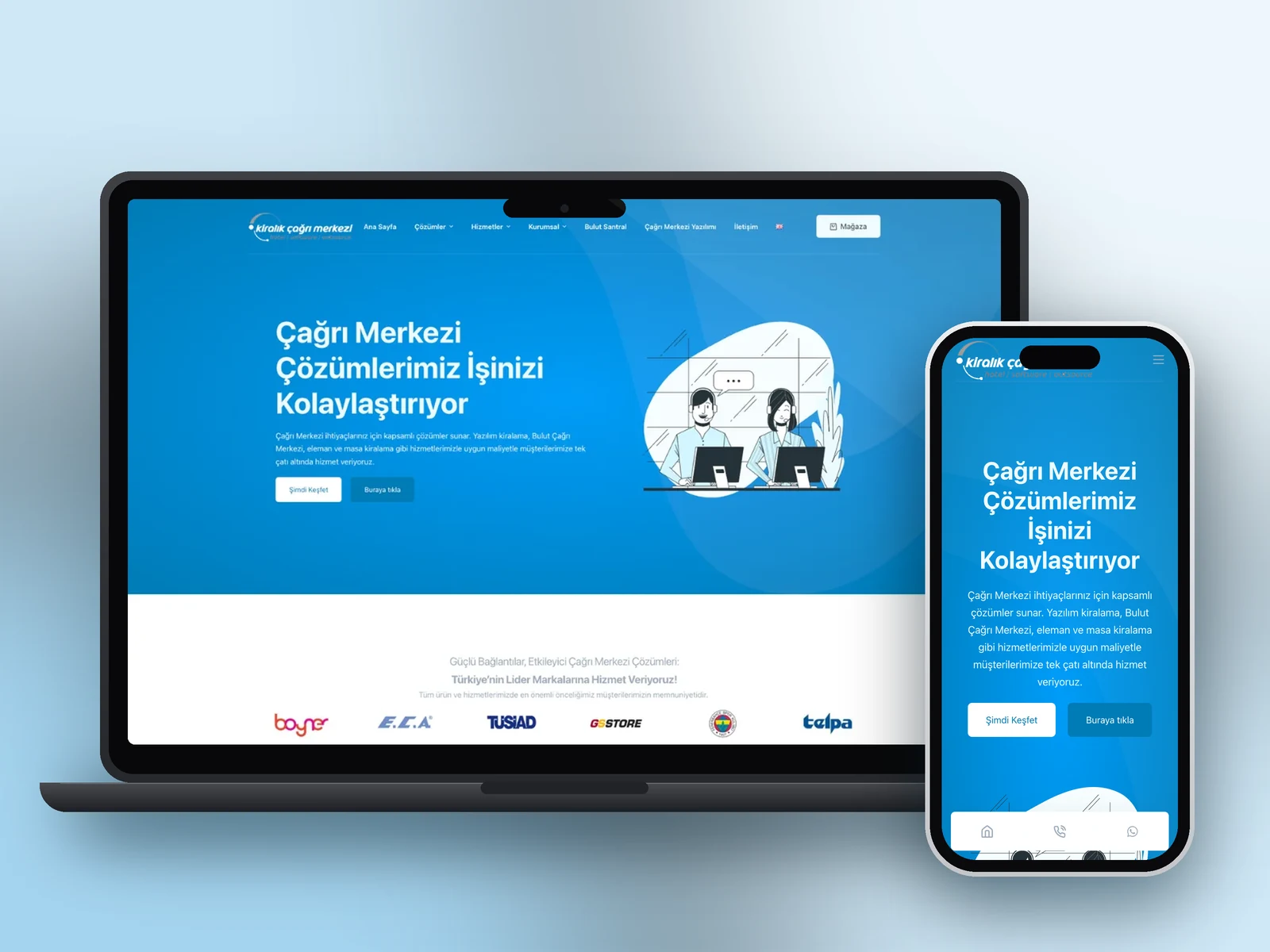 Kiralık Çağrı Merkezi web sitesi projesi – A2A Dijital