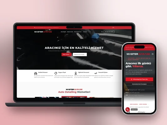 Master Garage web sitesi projesi – A2A Dijital