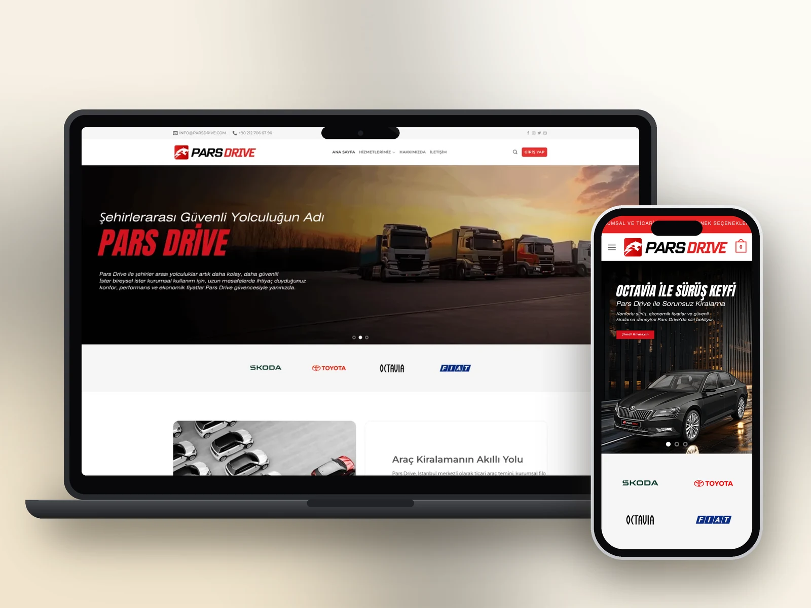 Pars Drive web sitesi projesi – A2A Dijital