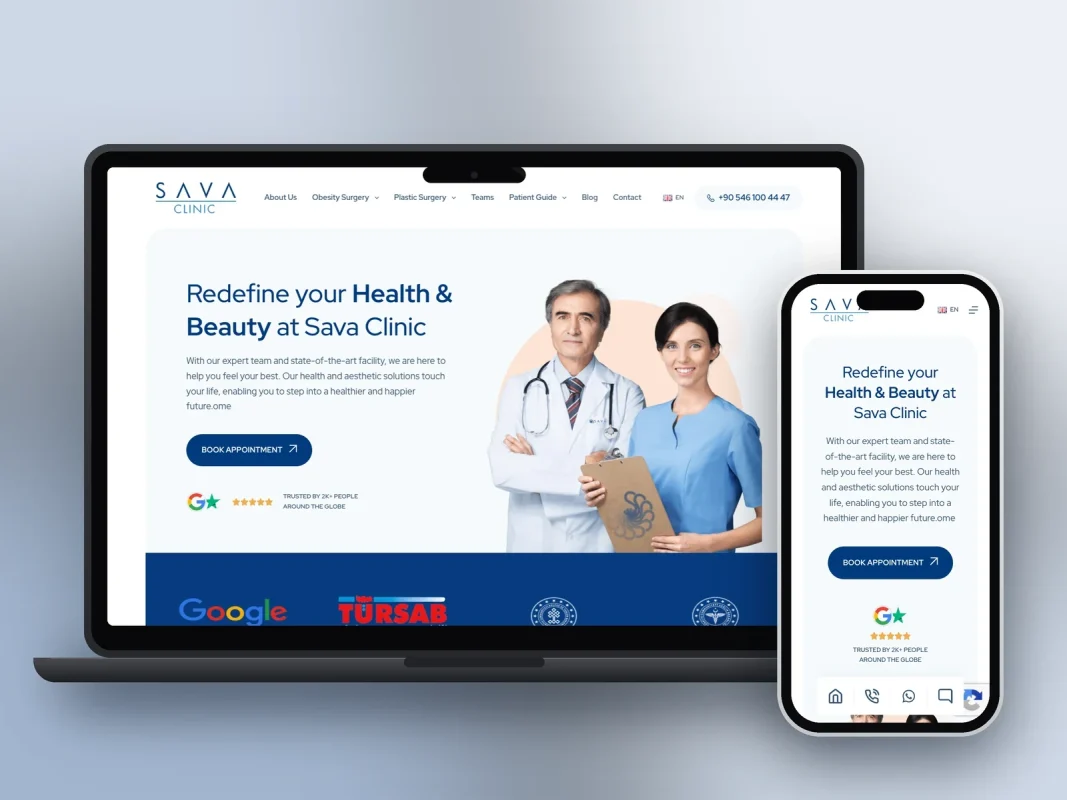 Sava Clinic web sitesi projesi – A2A Dijital