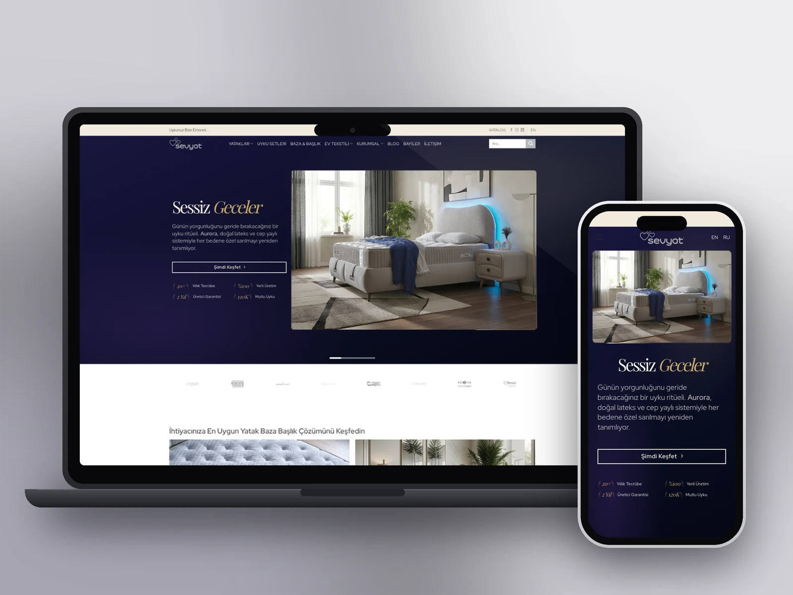 Sevyat web sitesi projesi – A2A Dijital