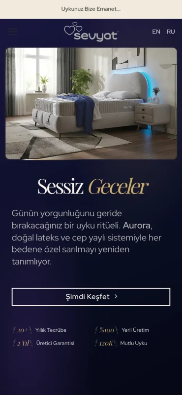 Sevyat mobil görünüm – A2A Dijital