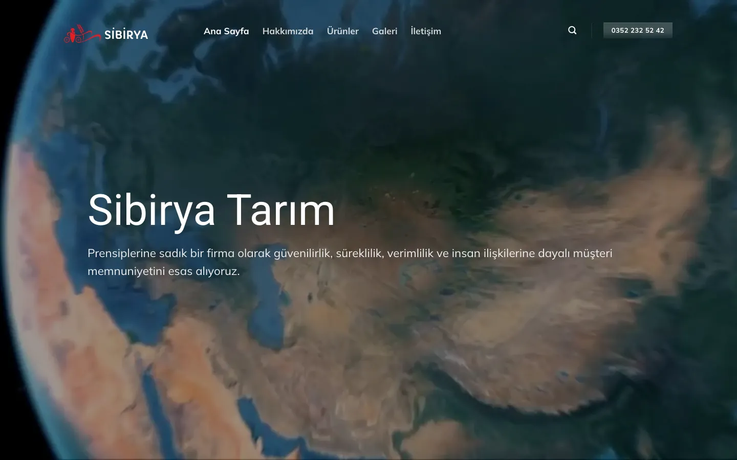 Sibirya Tarım masaüstü tam sayfa – A2A Dijital