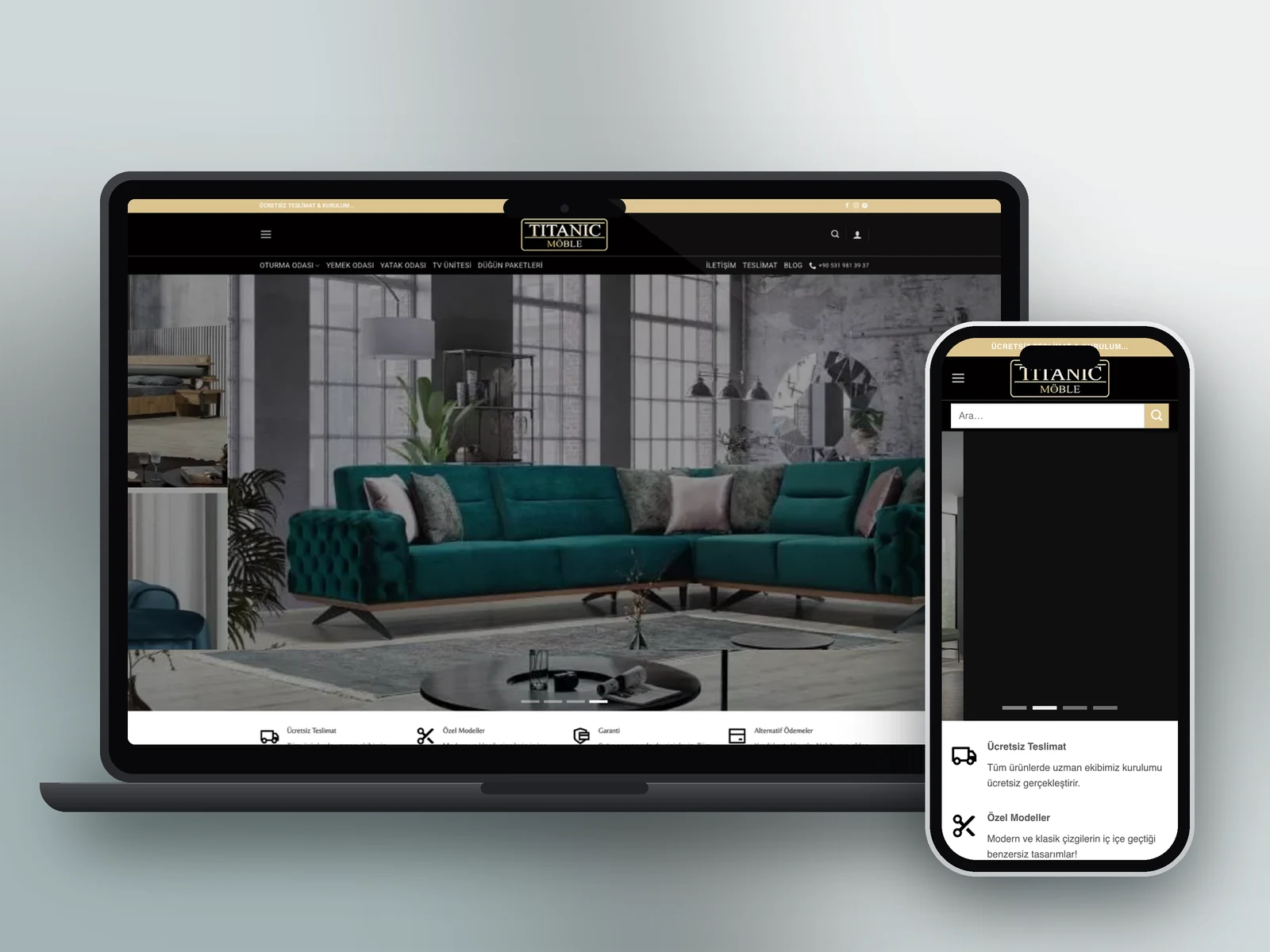 Titanic web sitesi projesi – A2A Dijital
