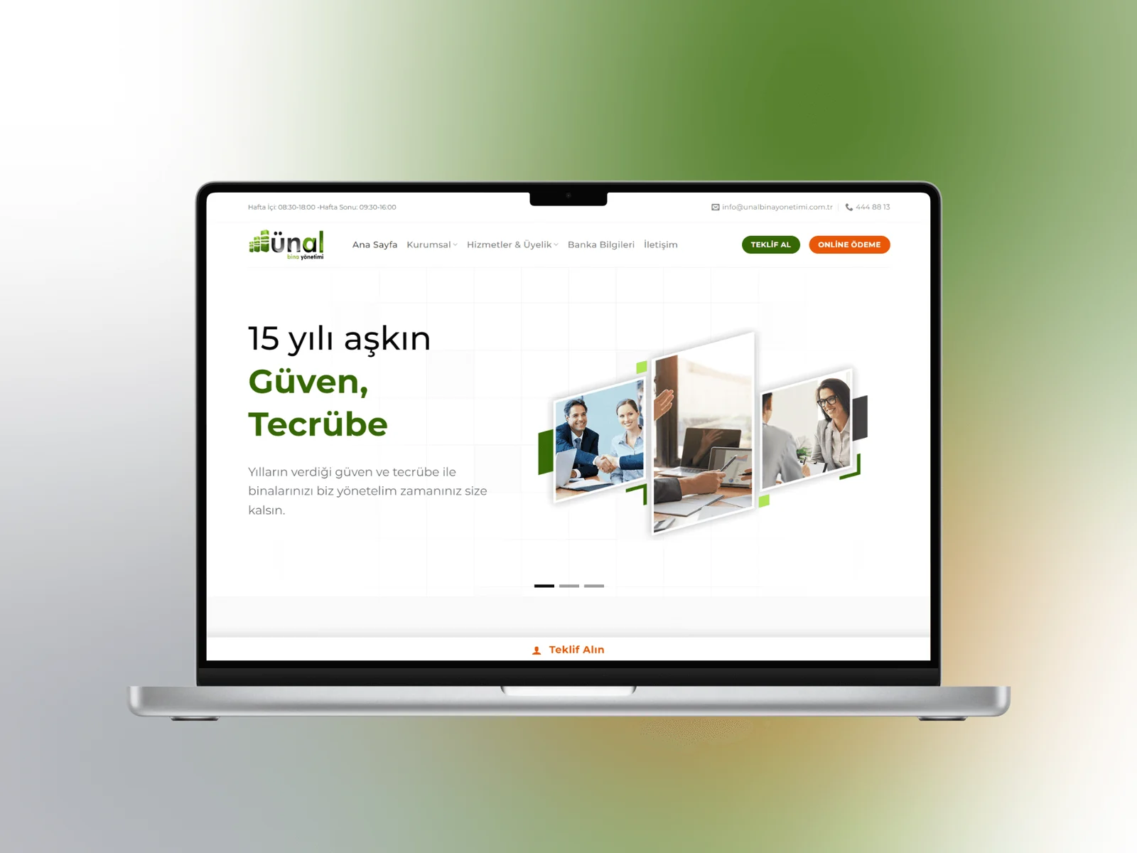 Ünal Bina Yönetimi web sitesi projesi – A2A Dijital