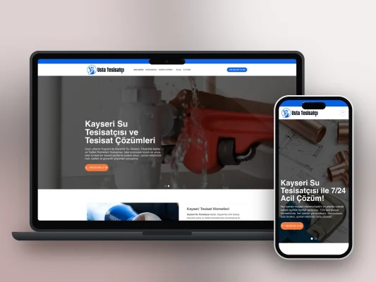Usta Tesisatçı web sitesi projesi – A2A Dijital