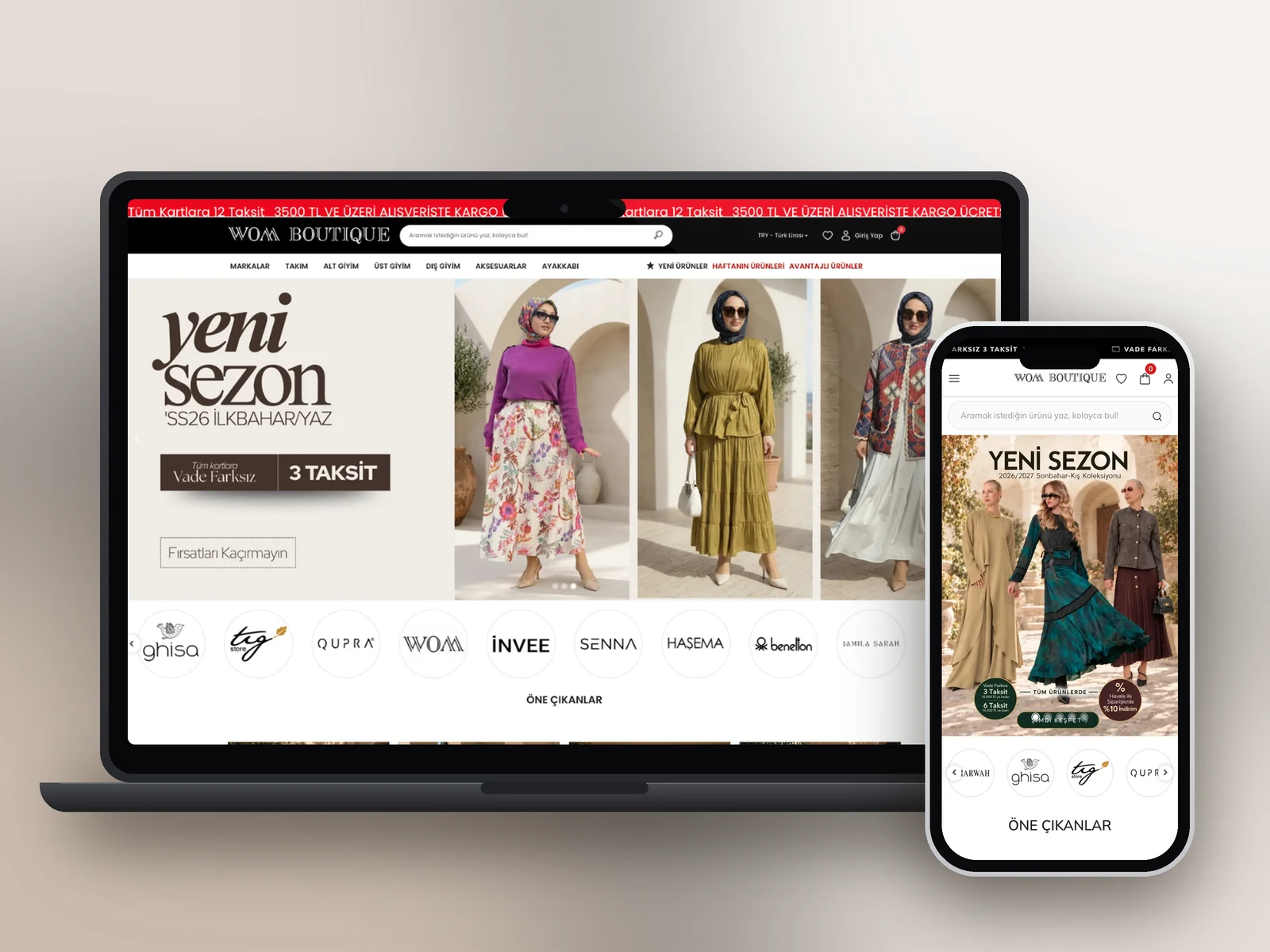 Wom mBoutique web sitesi projesi – A2A Dijital